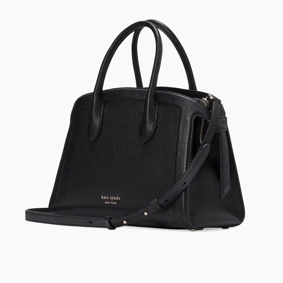 Kate Spade Black Handbag “Pebbled Leather” Gold Tone accents. still in packaging - Picture 1 of 17